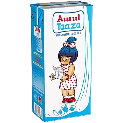 Amul Taaza Homogenised Toned Milk, 6x1 L Multipack