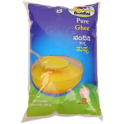 Nandini Pure Ghee/Tuppa, 1 L Pouch