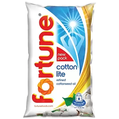Fortune Cotton Lite Refined Cottonseed Oil, 1 L Pouch