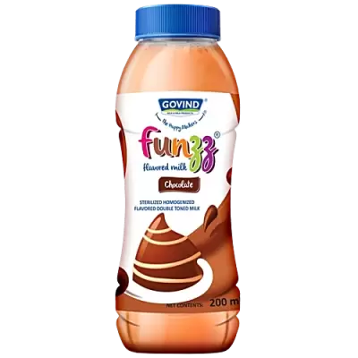 Govind Sterilized Homogenized Flavor Double Toned Milk - Funzz Chocolate, 200 ml