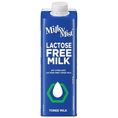 Milky Mist Lactose Free Toned Milk - UHT Sterilized, Easy To Digest, 250 ml