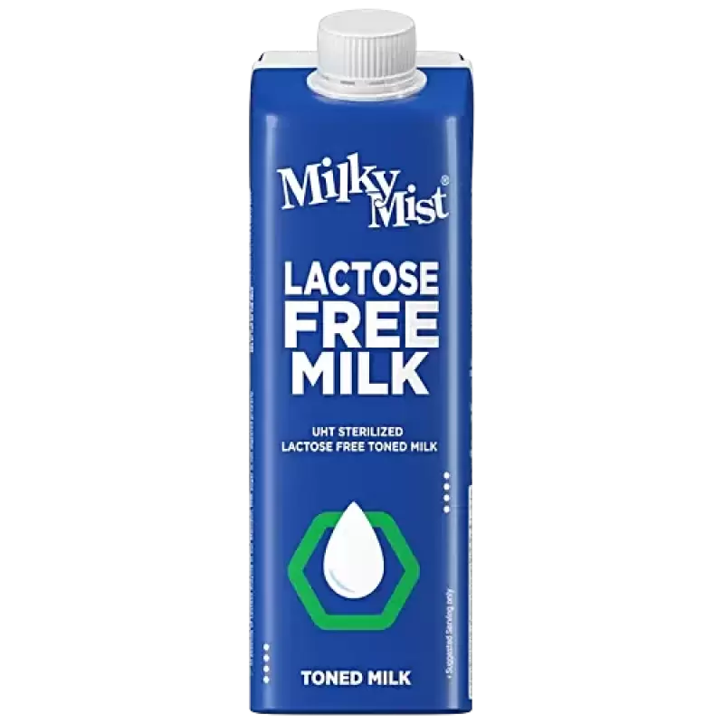 Milky Mist Lactose Free Toned Milk - UHT Sterilized, Easy To Digest, 250 ml